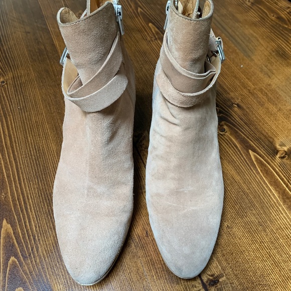 Gorgeous Nude Suede Ankle Boots - Picture 2 of 6